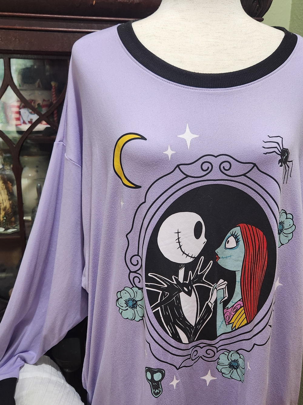 Disney Lavender & Black Nightmare Before Christmas Graphic Sweatshirt